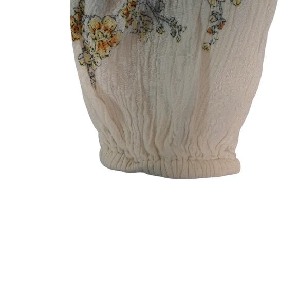 Billabong Blouse Womens Small Floral Long Sleeve Beachy Boho Peasant Gauzy - Picture 7 of 13